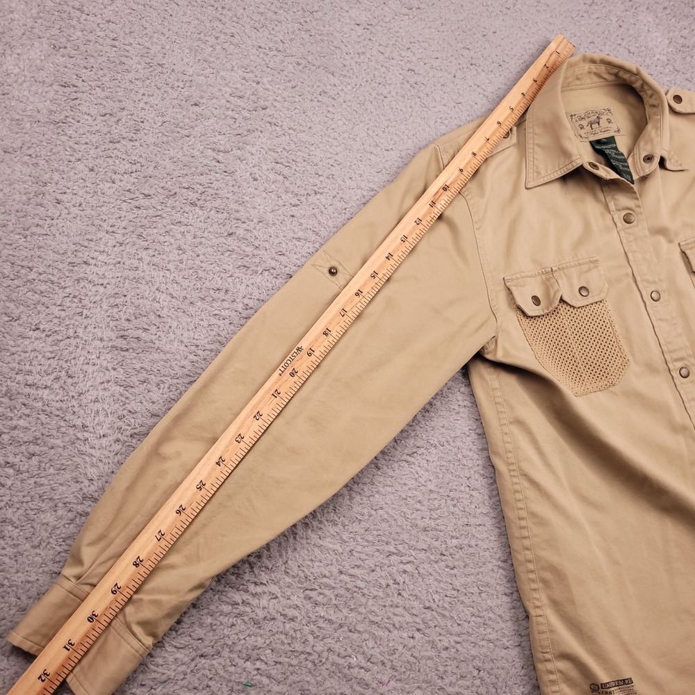 Ralph Lauren Safari Outfitters‎ Shirt Women's Small Cotton Button Down Khaki - Picture 11 of 11